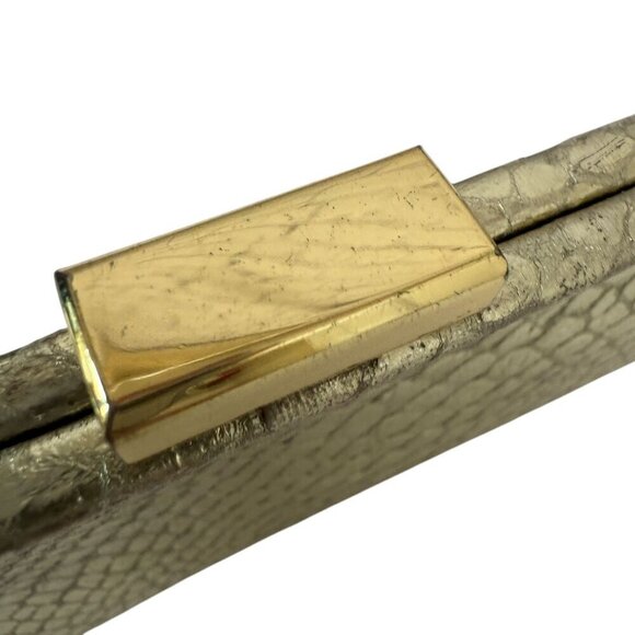 STEVE MADDEN Evening Bag Gold Tone with Chain Clutch Handbag - Picture 8 of 13